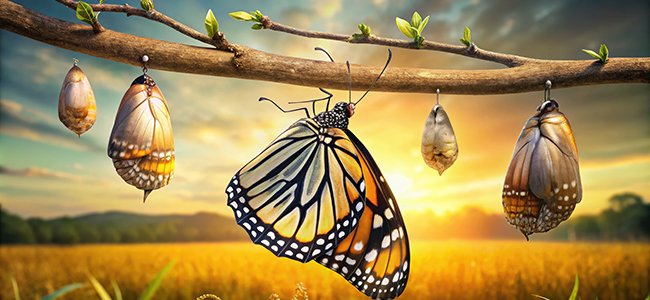 A stunning visual representation of transformative growth, depic